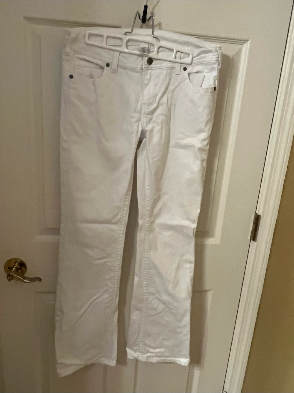 Women’s Kenneth Cole White Denim Jeans Pants Straight Leg Size 8